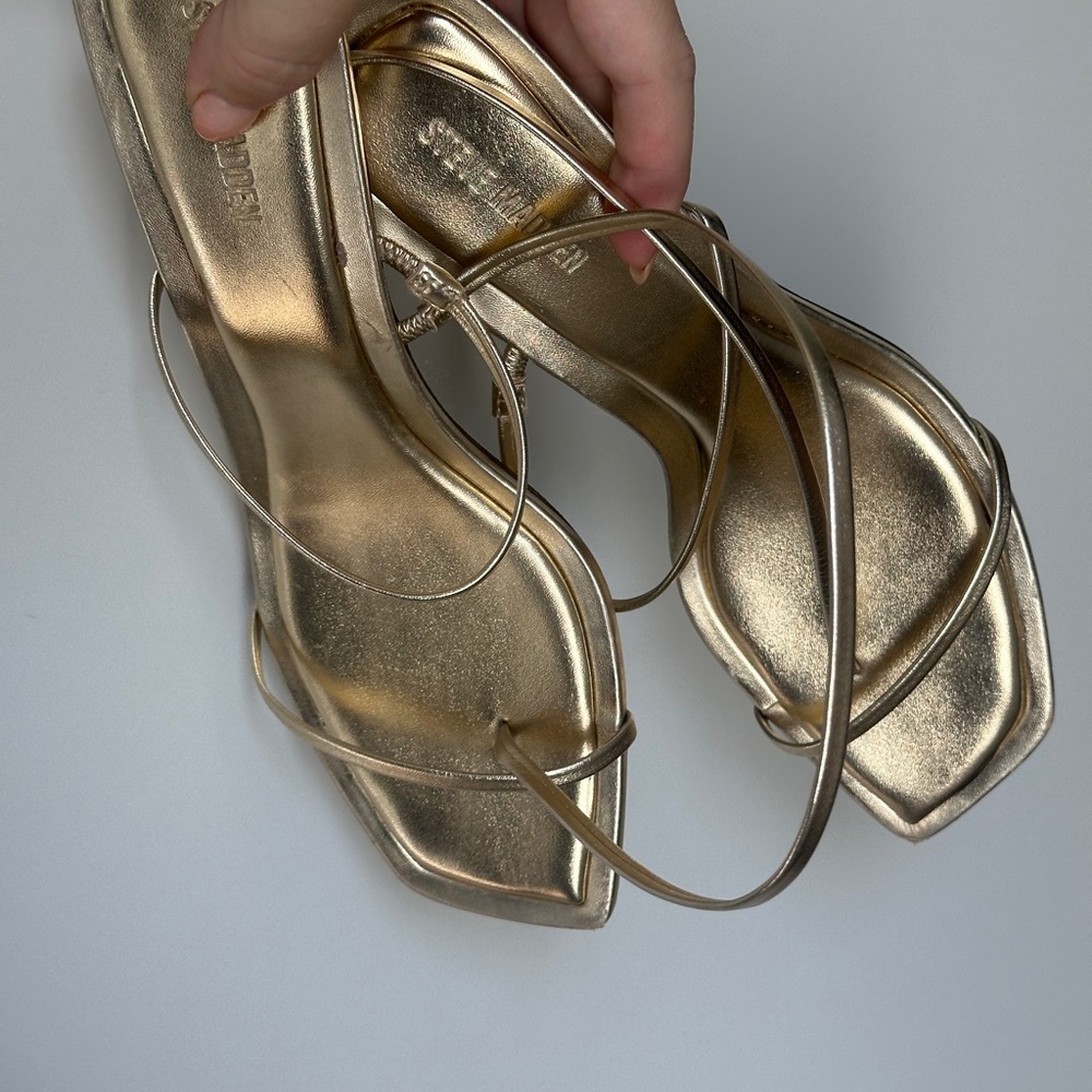Steve Madden Gold Strappy Sandals